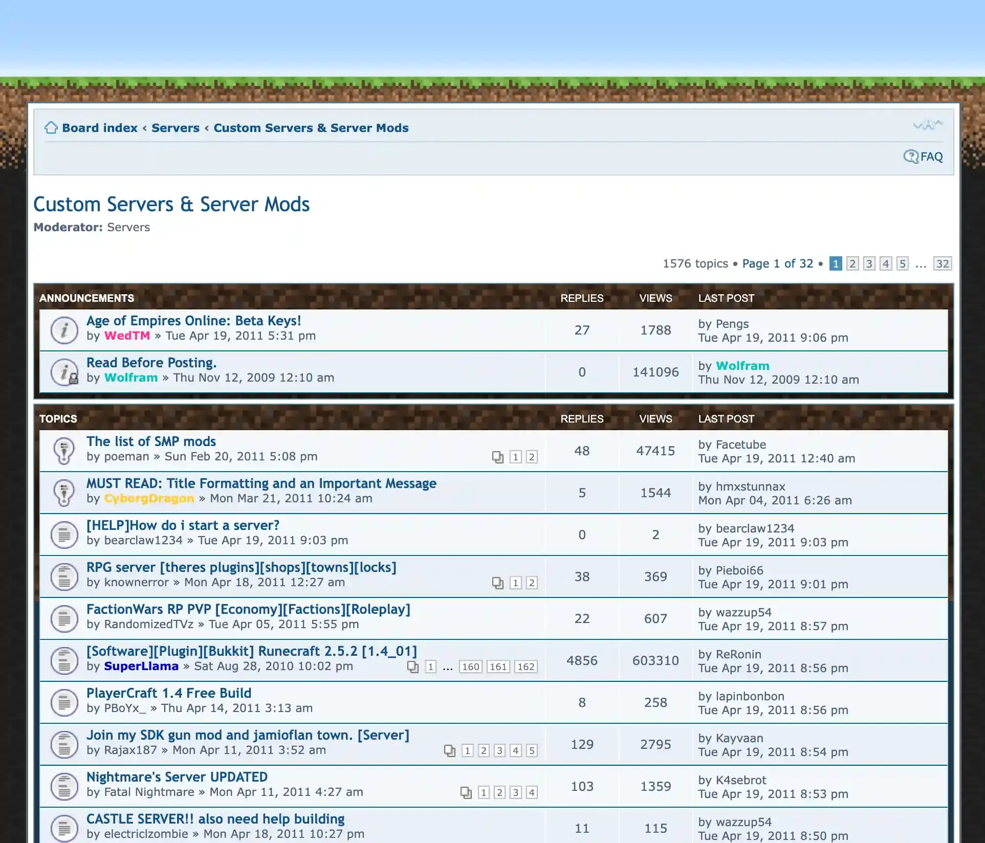 A Look Into the History of the Minecraft Server List